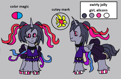 Size: 1211x794 | Tagged: safe, artist:ask-luciavampire, oc, oc:swirly jolly, alicorn, pony, ask ponys gamer club, female, tumblr