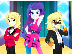 Size: 2160x1620 | Tagged: safe, artist:alinabr00k, rarity, human, equestria girls, g4, life is a runway, cody martin, commission, crossover, equestria girls-ified, female, hand on hip, male, the suite life of zack and cody, zack martin