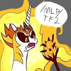 Size: 1000x1000 | Tagged: safe, artist:purppone, daybreaker, g4, /mlp/, /mlp/ tf2 general, angry, sun-on-a-stick, team fortress 2