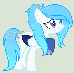Size: 1012x996 | Tagged: safe, artist:yulianapie26, oc, oc only, pegasus, pony, base used, colored wings, freckles, grin, pegasus oc, raised hoof, smiling, solo, two toned wings, wings