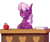 Size: 1965x1643 | Tagged: safe, artist:aquaticvibes, cheerilee, earth pony, pony, g4, apple, cheeribetes, cute, eyes closed, female, food, grin, mare, paper, shading, simple background, smiling, solo, white background