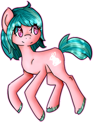 Size: 332x435 | Tagged: safe, artist:kittenburger3, oc, oc only, oc:bunny belle, earth pony, pony, earth pony oc, female, simple background, solo, transparent background