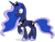 Size: 639x495 | Tagged: safe, artist:shizow, princess luna, alicorn, pony, g4, female, mare, raised hoof, simple background, solo, transparent background, vector