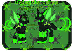 Size: 1700x1200 | Tagged: safe, artist:galeemlightseraphim, oc, oc only, changeling, pony, base used, changeling oc, duo, green changeling, reference sheet, simple background, transparent background