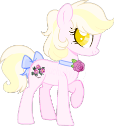 Size: 659x727 | Tagged: safe, artist:otakuchicky1, oc, oc:wild rose, earth pony, pony, bow, female, mare, simple background, solo, tail, tail bow, transparent background