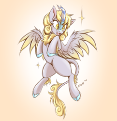 Size: 1935x1999 | Tagged: safe, artist:draft the filmmaker, derpy hooves, kirin, winged kirin, g4, female, kirin-ified, mare, solo, species swap, underp