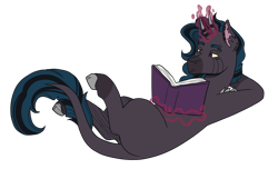 Size: 3300x2000 | Tagged: safe, artist:monnarcha, oc, oc only, pony, unicorn, book, high res, magic, simple background, solo, transparent background