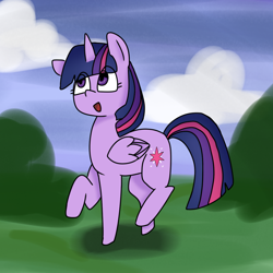 Size: 1280x1280 | Tagged: safe, artist:seylan, twilight sparkle, alicorn, pony, g4, digital art, simple background, solo, twilight sparkle (alicorn)