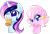 Size: 1024x706 | Tagged: safe, artist:xnightmelody, oc, oc only, oc:brightstar lumiere, pony, unicorn, bust, cute, duo, female, food, horn, mouth hold, one eye closed, simple background, syrup, tongue out, transparent background, unicorn oc, waffle