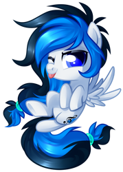 Size: 1024x1430 | Tagged: safe, artist:xnightmelody, oc, oc only, oc:melody breeze, pegasus, pony, chibi, female, one eye closed, pegasus oc, simple background, solo, tongue out, transparent background, wink