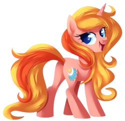 Size: 1024x991 | Tagged: safe, artist:xnightmelody, oc, oc only, oc:dreamy sweet, pony, unicorn, butt, female, full body, hooves, horn, lidded eyes, looking back, open mouth, open smile, plot, simple background, smiling, solo, standing, tail, transparent background, unicorn oc
