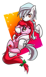 Size: 900x1521 | Tagged: safe, artist:xnightmelody, oc, oc only, earth pony, pegasus, pony, cuddling, earth pony oc, female, male, pegasus oc, simple background, transparent background