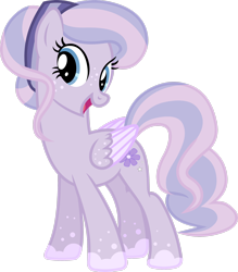Size: 2292x2617 | Tagged: safe, artist:maomao27, oc, oc only, oc:purple blossom, pegasus, pony, g4, base used, female, folded wings, freckles, full body, high res, hooves, mare, open mouth, open smile, pegasus oc, simple background, smiling, solo, standing, tail, transparent background, two toned mane, two toned tail, vector, wings
