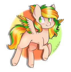 Size: 1577x1587 | Tagged: safe, artist:erinisanxious, oc, oc only, pegasus, pony, colored wings, female, multicolored hair, multicolored wings, partial background, pegasus oc, simple background, solo, spread wings, transparent background, wings