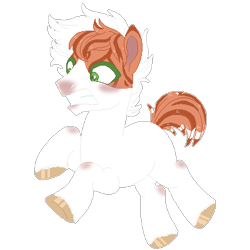 Size: 400x400 | Tagged: safe, artist:xleadmarex, oc, oc only, oc:peach hop, earth pony, pony, coat markings, falling, male, pinto, simple background, solo, stallion, transparent background