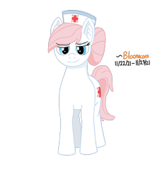 Size: 1400x1600 | Tagged: safe, artist:bloonacorn, nurse redheart, earth pony, pony, g4, /mlp/ tf2 general, simple background, solo, transparent background