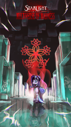Size: 2160x3840 | Tagged: safe, artist:ciborgen, starlight glimmer, pony, unicorn, g4, 4k, crossover, crystal, doctor strange, doctor strange in the multiverse of madness, female, high res, looking at you, looking back, looking back at you, mare, marvel, multiverse, solo