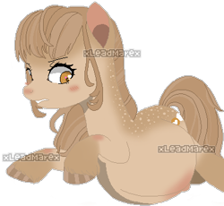 Size: 400x368 | Tagged: safe, artist:xleadmarex, oc, oc only, oc:caramel toffee, earth pony, pony, lying down, pregnant, simple background, solo, transparent background