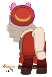 Size: 661x977 | Tagged: safe, artist:bloonacorn, oc, oc only, oc:bloona blazes, pony, unicorn, /mlp/ tf2 general, horn, simple background, solo, team fortress 2, transparent background, unicorn oc