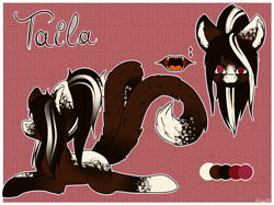 Size: 2831x2118 | Tagged: safe, artist:maneblue, oc, oc only, pony, bust, duo, fangs, high res, lying down, multiple tails, open mouth, prone, reference sheet, tail