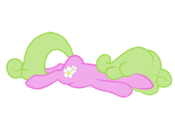 Size: 1280x915 | Tagged: safe, artist:onebigbarbarian, daisy, flower wishes, earth pony, pony, g4, daisybutt, faceplant, lying down, simple background, solo, transparent background, vector