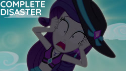 Size: 1280x720 | Tagged: safe, edit, edited screencap, editor:quoterific, screencap, rarity, equestria girls, g4, lost and found, my little pony equestria girls: better together, armpits, cloud, complete disaster, female, geode of shielding, jewelry, magical geodes, marshmelodrama, necklace, offscreen character, open mouth, pov, rarity being rarity, shrunken pupils, sky, solo