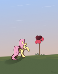 Size: 2500x3200 | Tagged: safe, artist:phlerius, fluttershy, pegasus, pony, g4, digital art, grass, high res, mailbox, sky, solo