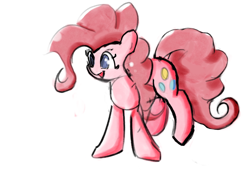 Size: 2388x1668 | Tagged: safe, artist:solid shrimp, pinkie pie, earth pony, pony, g4, open mouth, open smile, smiling, solo