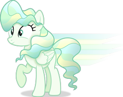 Size: 4532x3563 | Tagged: safe, artist:anime-equestria, vapor trail, pegasus, pony, g4, absurd resolution, female, mare, raised hoof, show accurate, simple background, smiling, solo, transparent background, vector, wings