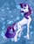 Size: 781x1007 | Tagged: safe, artist:thatonegib, rarity, pony, unicorn, g4, blue eyes, commission, digital art, female, full body, horn, looking at you, looking back, looking back at you, mare, multicolored hair, signature, smiling, solo, unshorn fetlocks, your character here