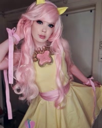 Size: 1080x1350 | Tagged: safe, artist:tinemarieriis, fluttershy, human, g4, clothes, cosplay, costume, irl, irl human, photo, solo