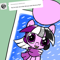 Size: 800x800 | Tagged: safe, artist:thedragenda, oc, oc:ace, pony, ask-acepony, female, filly, foal, photo, solo, younger