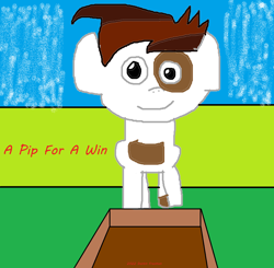 Size: 1352x1326 | Tagged: safe, artist:coltfan97, pipsqueak, earth pony, pony, crusaders of the lost mark, g4, 1000 hours in ms paint, a pip for a win, happy, standing