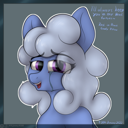 Size: 2500x2500 | Tagged: safe, artist:tai kai, oc, oc only, oc:comfy pillow, pony, female, high res, mare, memorial