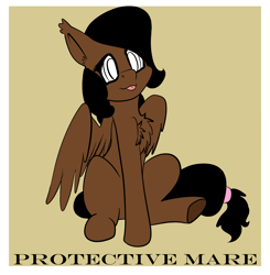 Size: 1632x1664 | Tagged: safe, artist:brainiac, part of a set, oc, oc:inner sight, pegasus, pony, chest fluff, female, mare, meme, no context, protective mare (set), solo