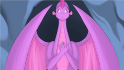 Size: 1193x673 | Tagged: safe, artist:kenisu-of-dragons, spike, dragon, g4, dragoness, female, scared, small scale