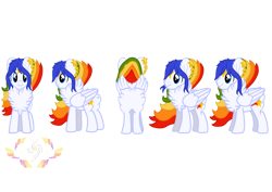 Size: 1024x723 | Tagged: safe, artist:galeemlightseraphim, oc, oc only, pegasus, pony, base used, chest fluff, male, multicolored hair, pegasus oc, rainbow hair, simple background, smiling, stallion, transparent background