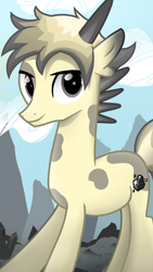 Size: 1080x1920 | Tagged: safe, artist:sallyso, oc, oc only, pony, horn, male, solo, stallion