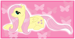 Size: 2216x1160 | Tagged: safe, artist:pinky-poodle, fluttershy, pegasus, pony, g4, female, mare, solo