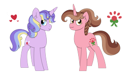 Size: 4742x2823 | Tagged: safe, artist:queenderpyturtle, oc, oc only, pony, unicorn, duo, ear fluff, female, full body, high res, hooves, horn, male, mare, multicolored mane, multicolored tail, siblings, simple background, stallion, standing, tail, transparent background, unicorn oc