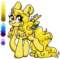 Size: 562x558 | Tagged: safe, artist:cupute, dancing butterflies, g1, ms paint, simple background, solo, white background, yellow