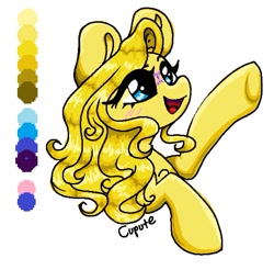 Size: 567x557 | Tagged: safe, artist:cupute, dancing butterflies, g1, ms paint, simple background, solo, white background, yellow