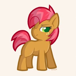 Size: 772x772 | Tagged: safe, artist:_lucasholt_, babs seed, earth pony, pony, g4, februpony, female, filly, foal, solo