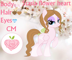 Size: 1280x1072 | Tagged: safe, artist:cindystarlight, oc, oc:flower heart, pegasus, pony, female, mare, reference sheet, solo