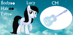 Size: 1280x615 | Tagged: safe, artist:cindystarlight, oc, oc:lucy ghost, pegasus, pony, female, mare, reference sheet, solo