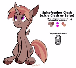 Size: 3254x2897 | Tagged: safe, artist:roachtoon, oc, oc only, oc:spicefeather clash, alicorn, pony, unicorn, alicorn oc, doodle, high res, horn, pink eyes, reference sheet, simple background, sketch, solo, two toned mane, unicorn oc, unshorn fetlocks, white background, wings