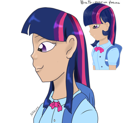 Size: 2000x2000 | Tagged: safe, artist:wrath-marionphauna, twilight sparkle, equestria girls, g4, bag, clothes, high res, human coloration, redraw, simple background, solo, transparent background