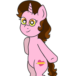 Size: 2000x2300 | Tagged: safe, artist:wrath-marionphauna, derpibooru exclusive, oc, oc only, oc:color breezie, pony, unicorn, bipedal, heart eyes, high res, simple background, solo, transparent background, wingding eyes