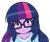 Size: 749x627 | Tagged: safe, alternate version, artist:batipin, part of a set, twilight sparkle, equestria girls, g4, female, glasses, simple background, solo, transparent background