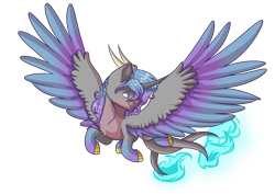 Size: 2912x2059 | Tagged: safe, artist:stormcloud-yt, oc, oc only, alicorn, pony, alicorn oc, female, flying, high res, horn, looking back, mare, simple background, solo, transparent background, wings